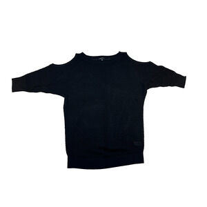 Express Short sleeve Black Cold Shoulder Sweater Size XS